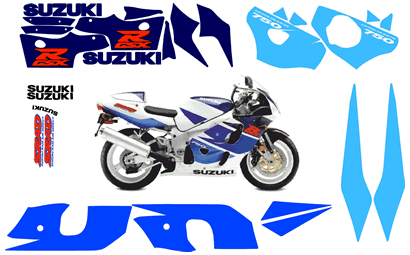 Suzuki GSX-R 750 1998 Full decal and graphics kit