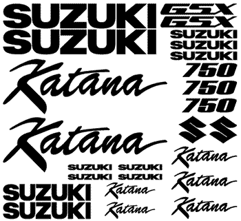 Suzuki Katana 750 GSX 25 Decal Set