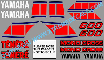 1983 1984 1985 Yamaha XT 600 Tenere 4 colour