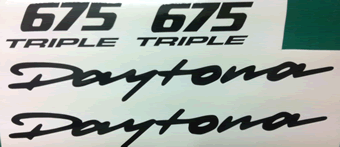 Triumph 675 triple Decal set