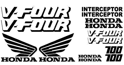Honda 700 Interceptor Decal Set