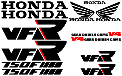 Sticker Honda Wings Vinyl Decal CBR CBF VFR 750-7907-0119 