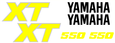 Yamaha XT550 1983 Decal Set