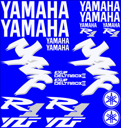 Yamaha R1 Grafitti 2 Colour Decal Set 1998 Style