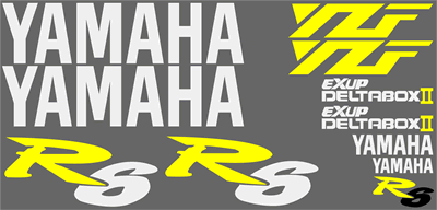 Yamaha R6 3 Colour Decal Set Yellow White Black