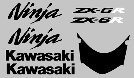 2007 Kawasaki ZX6R Decal set